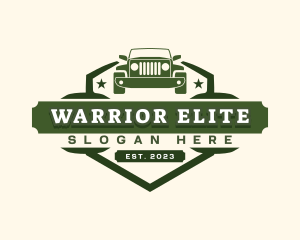 Military Jeep Car logo design