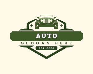 Military Jeep Car logo design