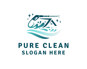 Clean House Pressure Washer  logo design