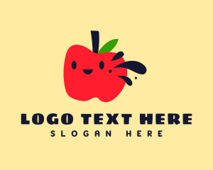 Apple - Cute Vegan Apple logo design