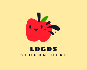 Cute Vegan Apple Logo