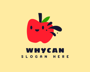 Cute Vegan Apple Logo