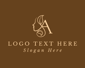 Facial Care - Beauty Natural Letter A logo design