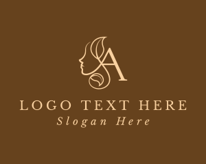 Salon - Beauty Natural Letter A logo design