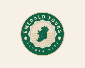 Ireland - Ireland Map Geography logo design