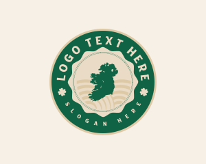 Tourism - Ireland Map Geography logo design