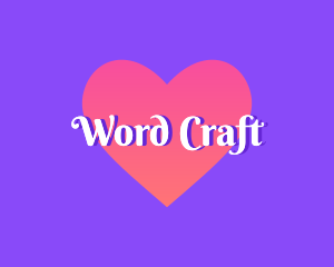 Word - Cursive Heart Valentine logo design