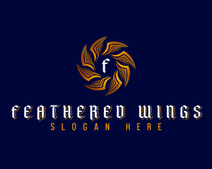 Elegant Aviation Wings logo design