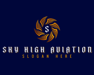 Elegant Aviation Wings logo design