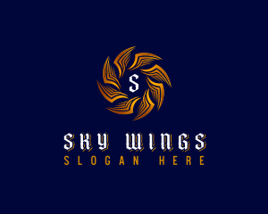 Elegant Aviation Wings logo design