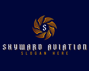 Elegant Aviation Wings logo design