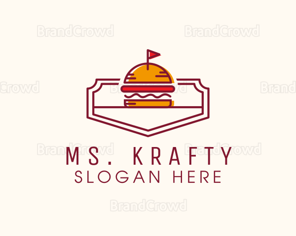 Hamburger Flag Diner Logo