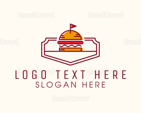 Hamburger Flag Diner Logo