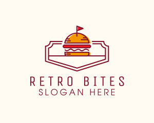 Hamburger Flag Diner logo design