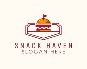 Hamburger Flag Diner logo design