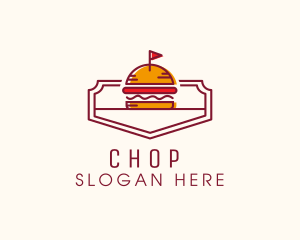 Culinary - Hamburger Flag Diner logo design