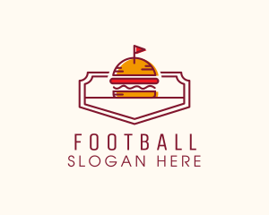 Gourmet - Hamburger Flag Diner logo design