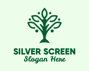 Green Nature Tree  logo design