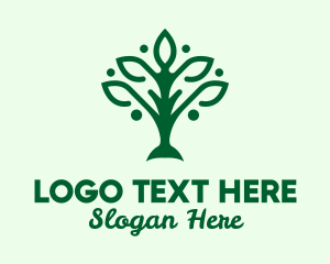 Green Nature Tree  Logo