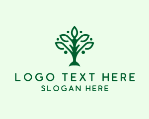 Natural Tree Plant logo design