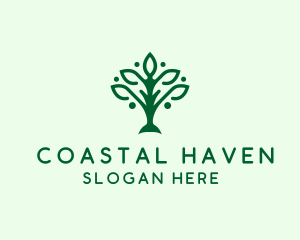 Natural Tree Plant logo design