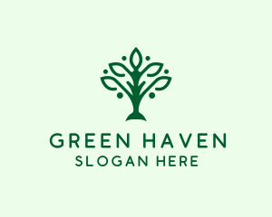 Natural Tree Plant logo design