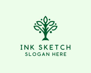 Natural Tree Plant logo design