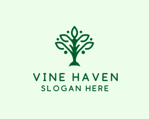 Natural Tree Plant logo design