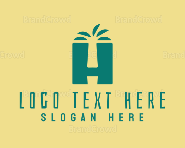 Tropical Nature Letter H Logo