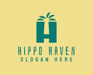 Tropical Nature Letter H  logo design