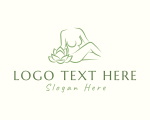 Lotus - Nude Woman Body logo design