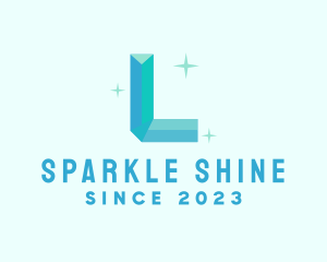 Twinkle - Shiny Gem Letter L logo design