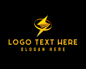 Courier - Lightning Bolt Power logo design