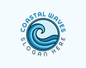 Ocean Beach Wave logo design