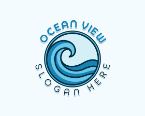 Ocean Beach Wave logo design