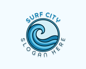 Ocean Beach Wave logo design