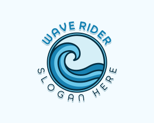 Ocean Beach Wave logo design