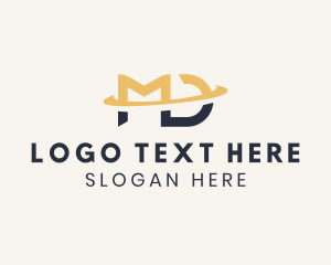 Marketing Letter MD Monogram logo design