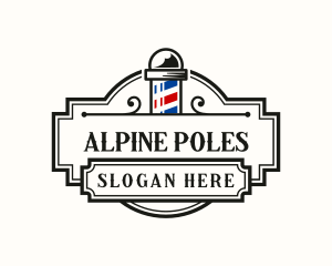 Barber Pole Grooming logo design