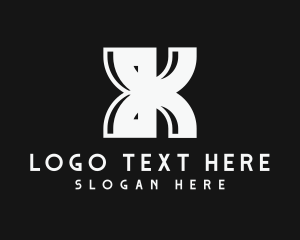 Monochrome - Creative Media Letter K logo design