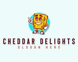 Cheddar - Cool Cheese Dairy logo design
