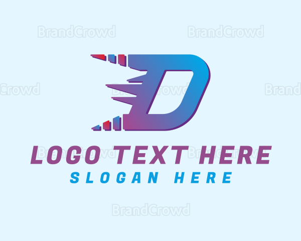 Fast Gradient Letter D Logo