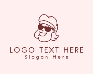 Pop Icon - Cool Hipster Guy logo design