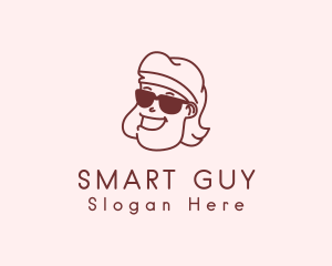 Cool Hipster Guy logo design