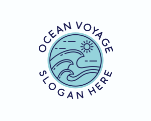 Ocean Beach Waves logo design