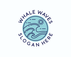 Ocean Beach Waves logo design