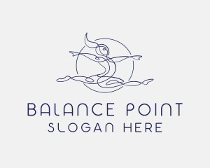 Gymnastics Jump Balance logo design