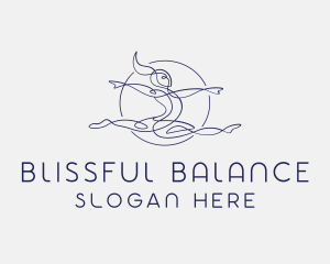 Gymnastics Jump Balance logo design