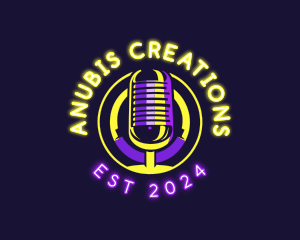 Microphone Radio Podcast logo design