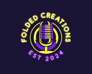 Microphone Radio Podcast logo design